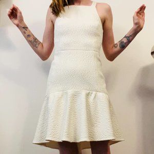 TIBI - white textured formal dress - Size 0